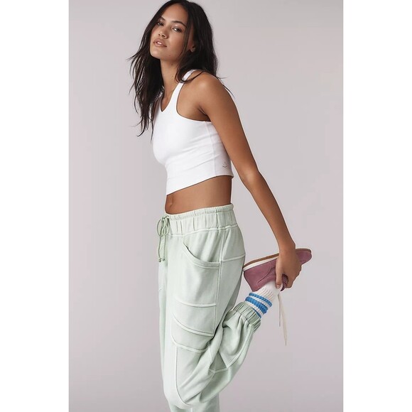 Daily Practice by Anthropologie Slouchy Jogger Pants Pull-on Ribbed L NWT 280208 - Picture 9 of 14